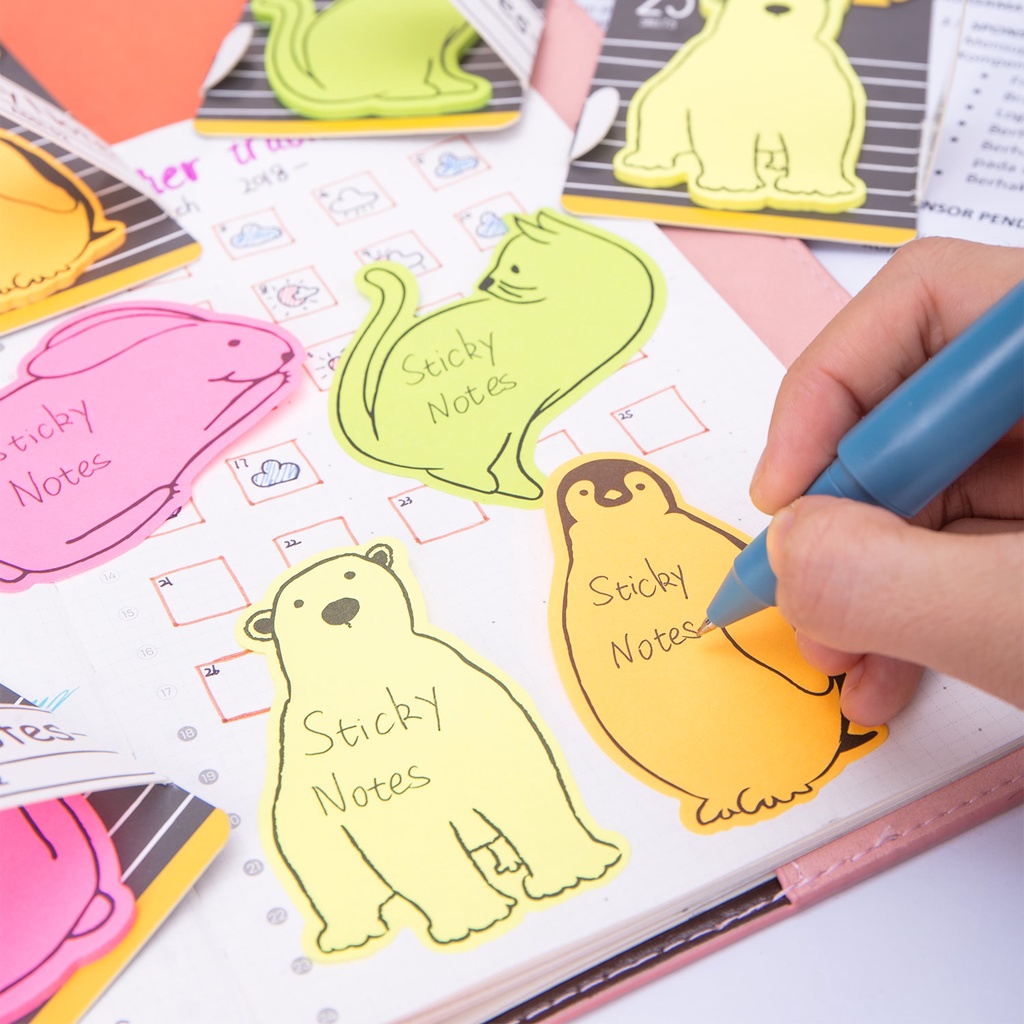 Giấy ghi chú họa tiết hoạt hình dễ thương tiện dụng cho văn phòng/ trường học