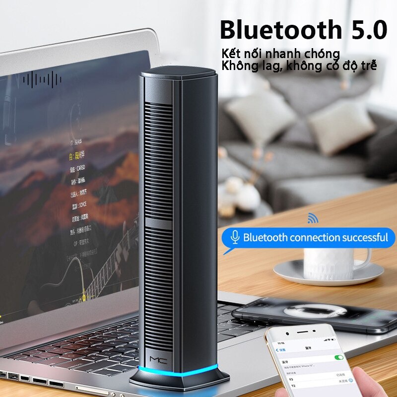 Loa Vi Tính Bluetooth MC-F3 Pro Âm Bass Cực Mạnh, Âm Thanh Đỉnh Cao, Thiết Kế Tinh Tế Cho Decor Bàn Làm Việc