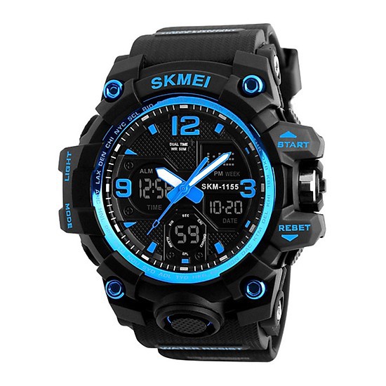 [HOT] Đồng Hồ Nam Thể Thao SKMEI - SK1155B Điện Tử Kiểu Dáng Điện Tử Năng Động Chống Nước Tuyệt Đối 3ATM