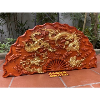 Tranh quạt gỗ Tứ Linh