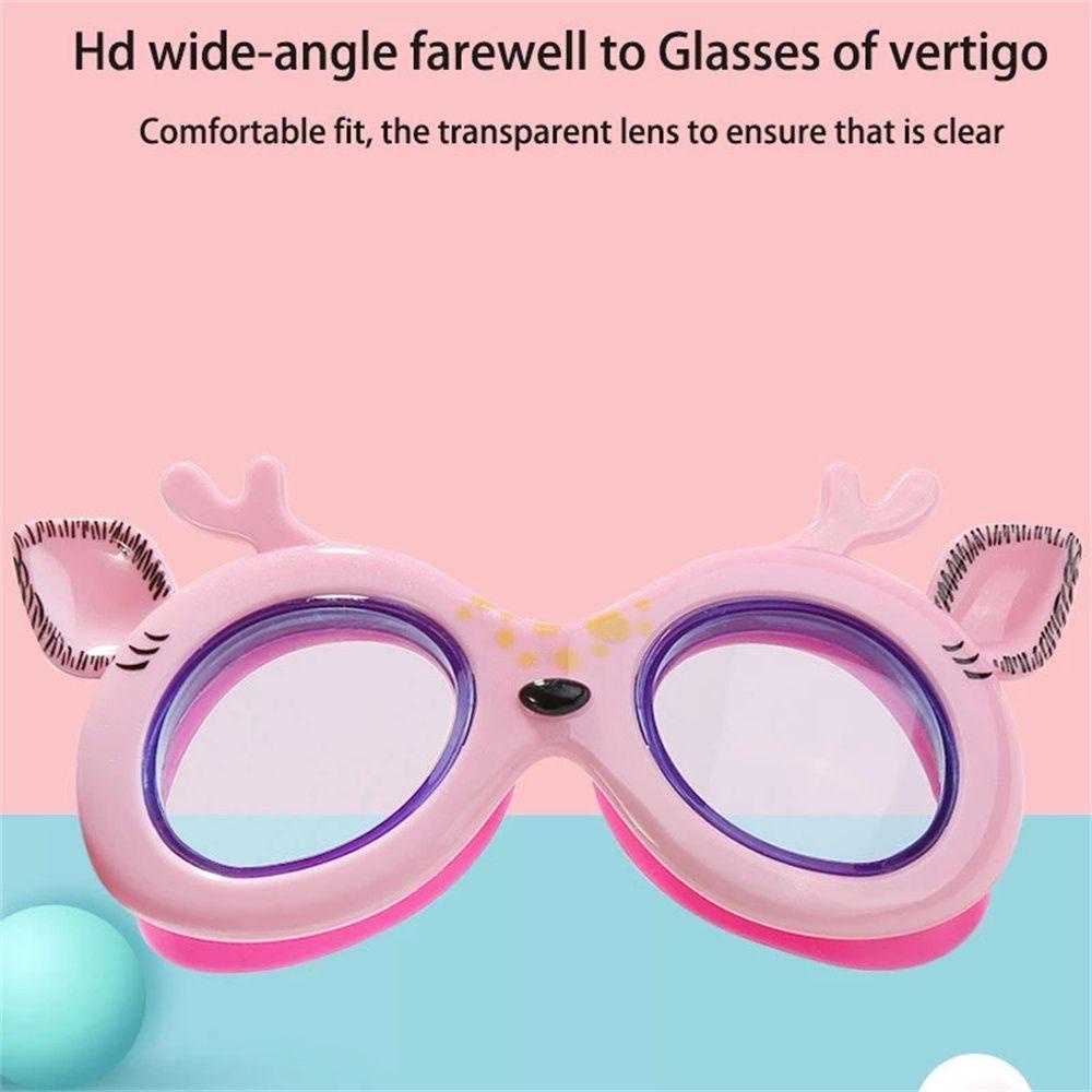 Kính Bơi Gắn Nút Bịt Tai Chống Sương Mù Họa Tiết Hoạt Hình Dễ Thương Có Thể