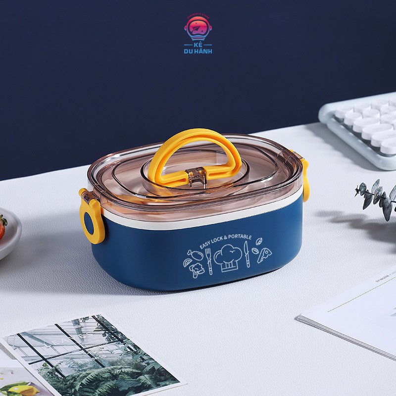 Hộp cơm inox Kẻ du hành, hộp cơm inox 1 tầng, 2 tầng