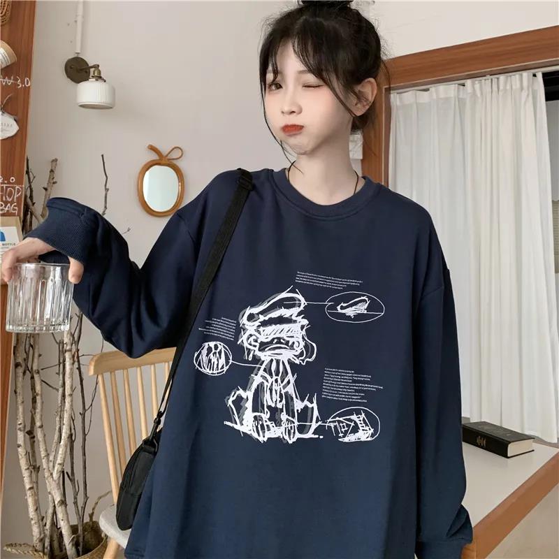 Áo Hoodie Nữ Tay Dài Thời Trang Hàn Quốc 2021