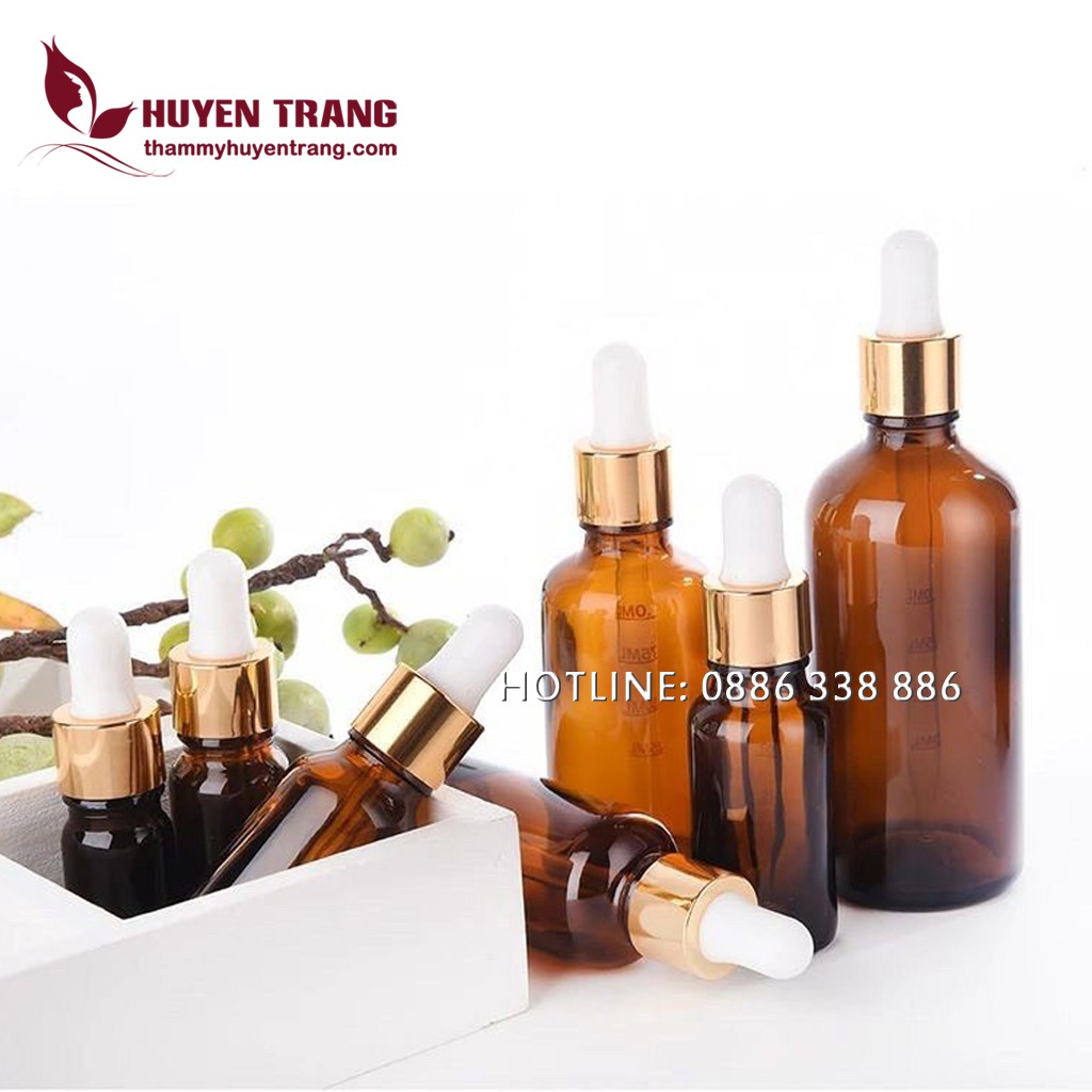 Lọ Chiết Mỹ Phẩm, Serum, Tinh Dầu, Nước Hoa - Có Núm Bóp Nhỏ Giọt 5ml 10ml 20ml - Thẩm Mỹ Huyền Trang NANOCEE