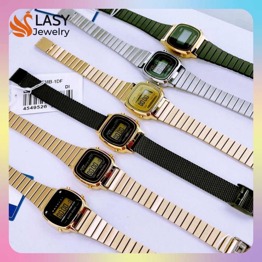 Đồng hồ nữ LS008 dây thép không gỉ sáng bóng nhiều màu, size mini cực xinh cho các nàng thơ