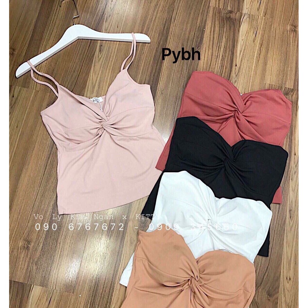 Áo hai dây soắn ngực kèm đệm ngực quyến rũ TTSL0011