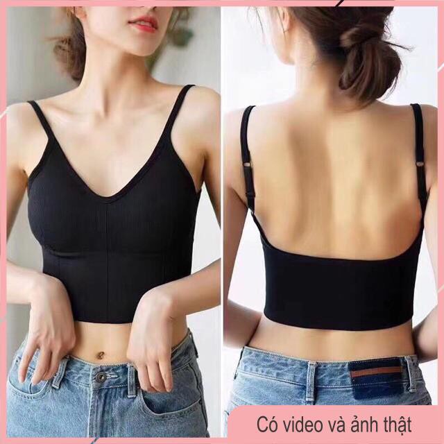 Áo Bra Gym/yoga Croptop Khoét Lưng Tạo Eo Phiên Bản Mới Hot 657