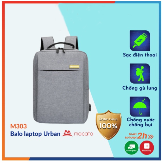 Balo Mocato Urban M303 dáng Hàn Quốc chống gù chống nước đựng laptop đi làm đi học du lịch