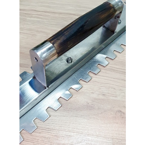 Bay Inox Toàn Phần Lưỡi Dài 50Cm Rãnh Răng Vuông 10MM Chuyên Dụng Lát Gạch Lớn Sàn Rộng