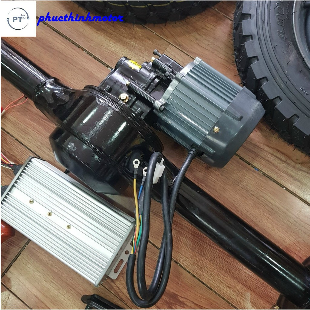 Bộ động cơ cầu sau 48v1000w visai xe ba banh bốn bánh
