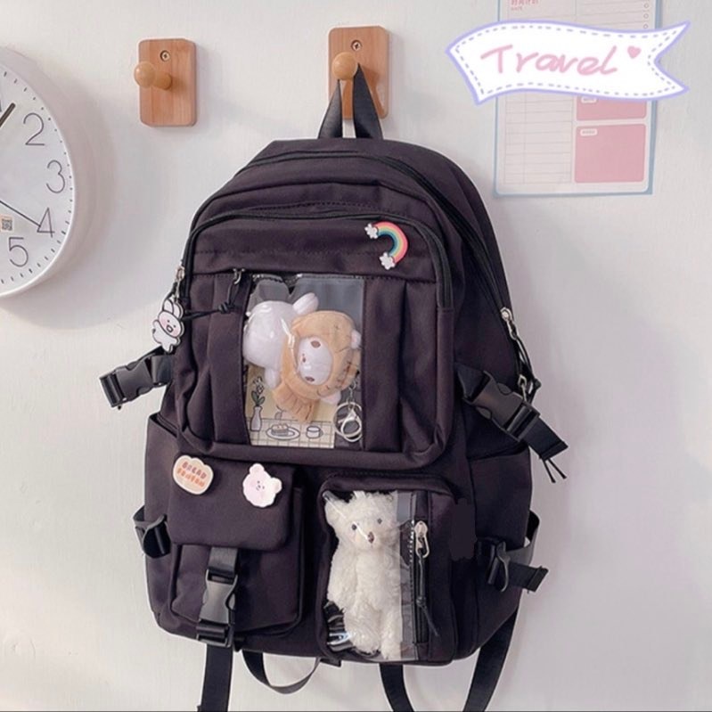 🌹 Balo Ulzzang đi học 2 túi trong xinh xắn siêu ciu 🍀🌈 Hàng có sẵn 🎋