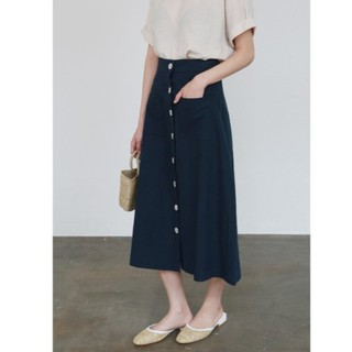 CHÂN VÁY CHỮ A LINEN DÀI