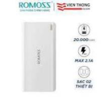 Pin Dự Phòng ROMOSS SENSE 6 Plus 20.000mah Chính Hãng - có LED