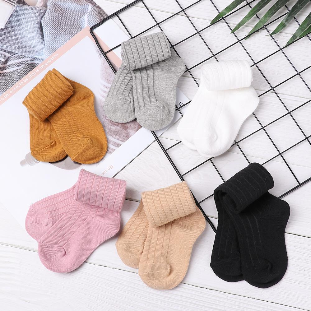Vớ Cotton Dài Màu Kẹo Ngọt MIHAN1 Dành Cho Bé