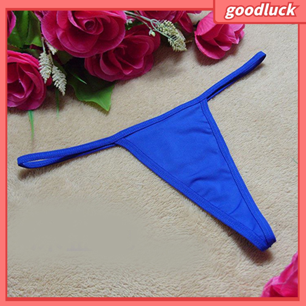 Quần lót lọt khe màu trơn vải mềm kiểu dáng quyến rũ cho nữ