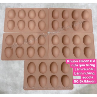 Khuôn silicon trứng gà nửa quả 8 trái