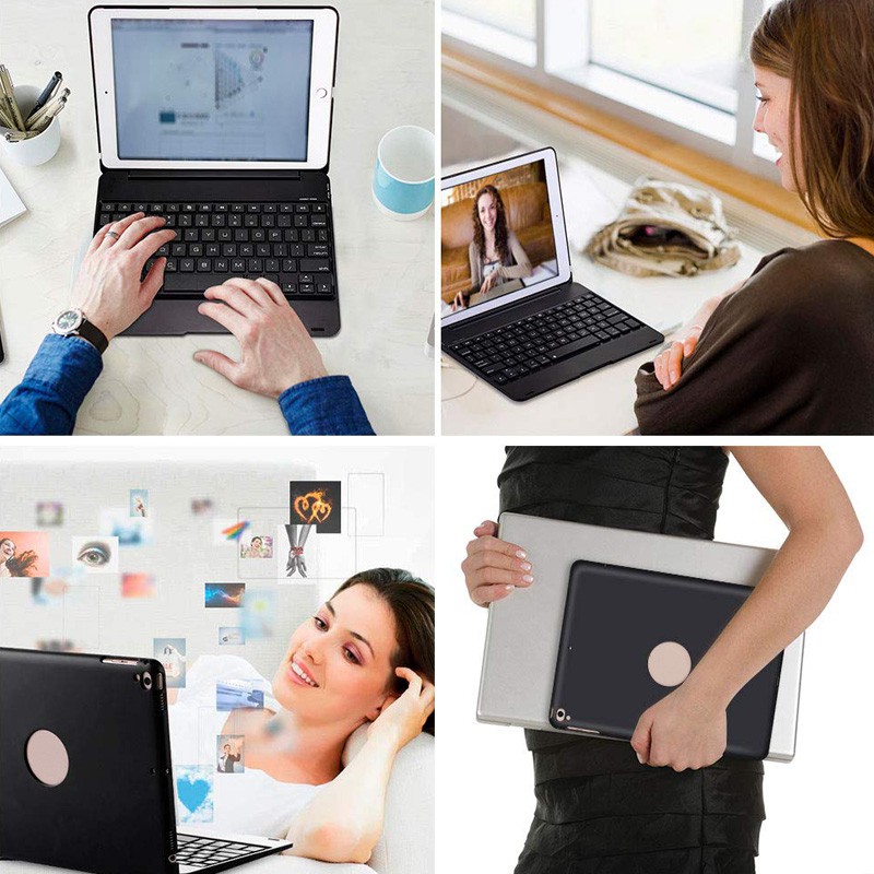 Bao Da Máy Tính Bảng Tích Hợp Bàn Phím Bluetooth Tự Động Thức/Ngủ Cho ipad 9.7 2017 2018 5th 6th generation ipad Air 1 2 ipad Pro 9.7 ipad mini 1 2 3 4 5