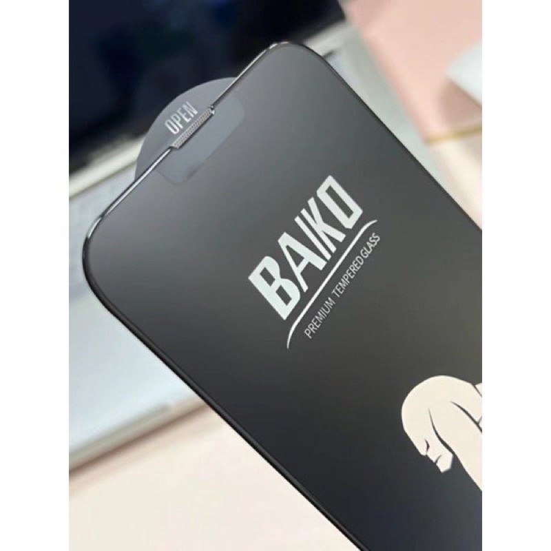 Kính Cường Lực Full Màn Hình BAIKO Có Chống Bụi Màng Loa Đủ Mã Iphone Từ X Đến 13 Pro Max Chống Bám Vân Tay
