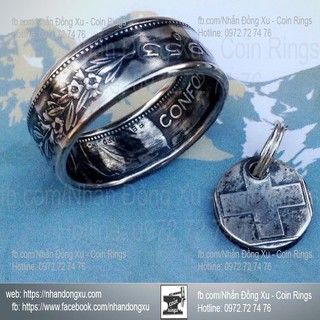 Nhẫn đồng xu 5 fr thụy sĩ