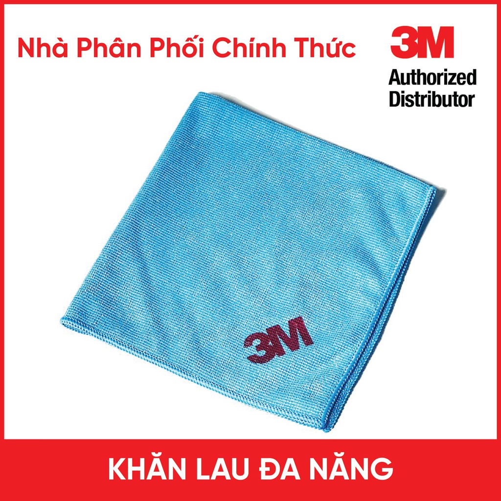 Chính hãng 100% Khăn Lau Đa Năng 3M Microfiber Lau Vân Tay, Lau Bụi, Lau Bếp, Lau Kính Xe (36cm x 36cm)