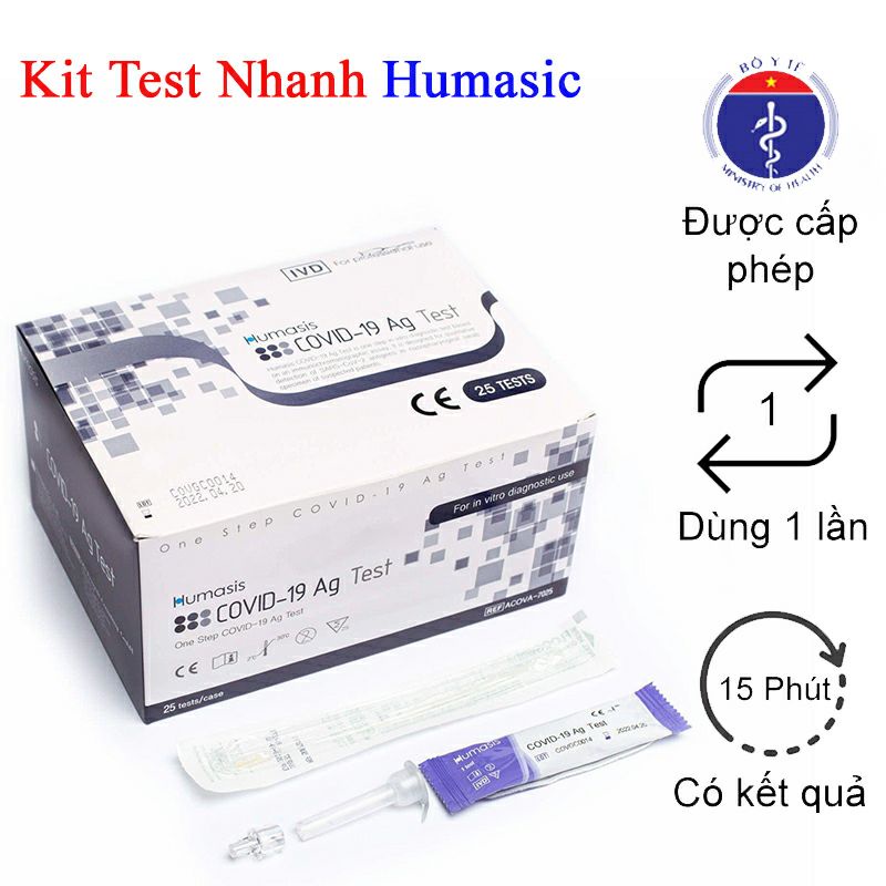 Bộ kit test nhanh Humasis - Covid-19 Ag Test Hàn Quốc