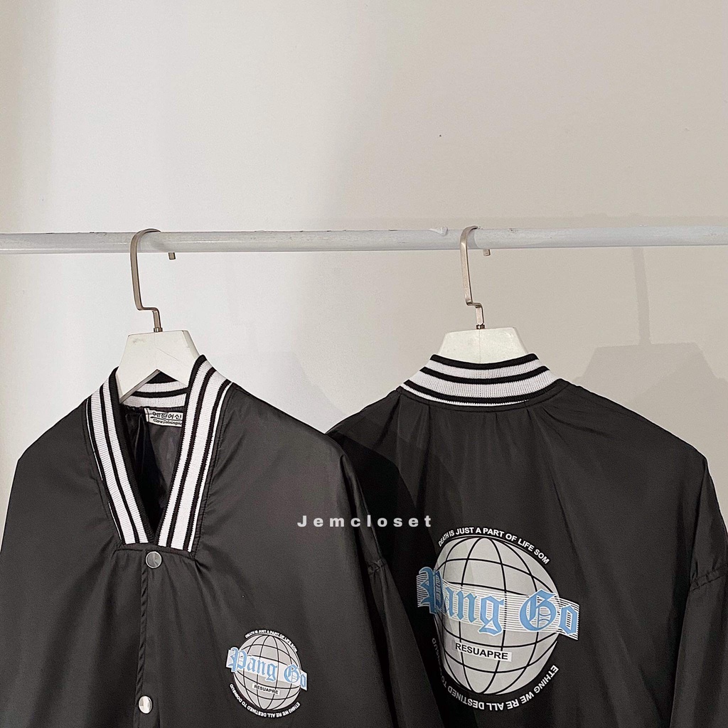 Áo khoác Bomber Nữ Áo Khoác Ngoài Form Rộng DANGBO Địa Cầu Phong Cách Thể Thao 10055 Gous Official