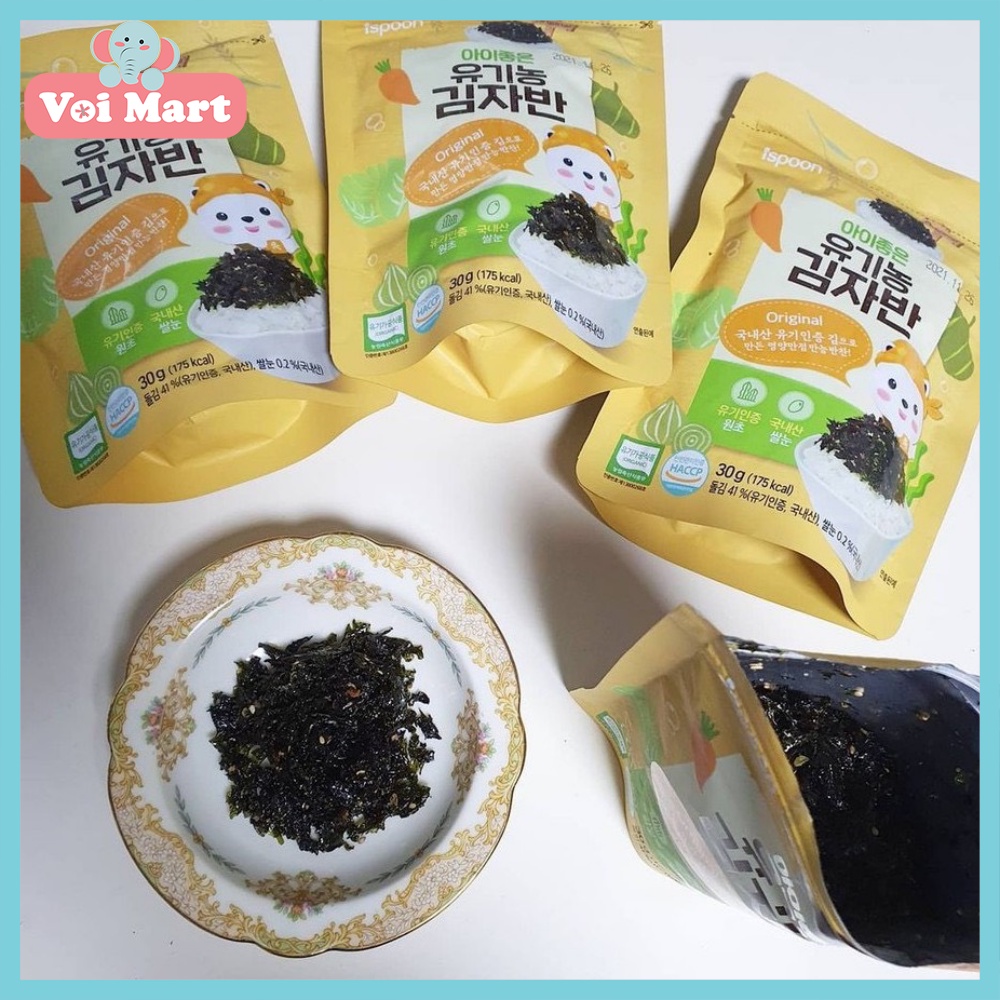 Rong Biển Vụn Rắc Cơm Hàn Quốc Ispoon - Rong Biển Hữu Cơ Nhập Khẩu