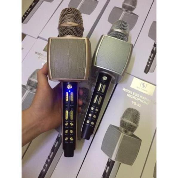 [Mã ELHACE giảm 4% đơn 300K] Mic hát karaoke cao cấp YS-92 micro đa năng kiêm loa bluetooth bass trầm ấm