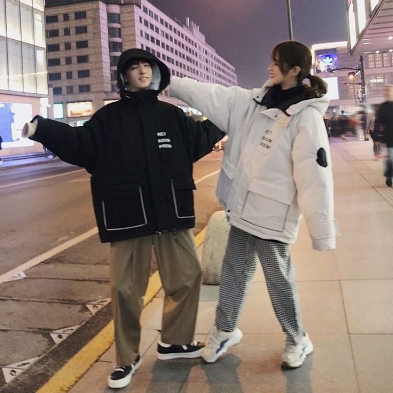 Áo khoác dày dặn dành cho nam nữ dáng ngắn chữ bucket phong cách street style cho mùa đông ấm áp