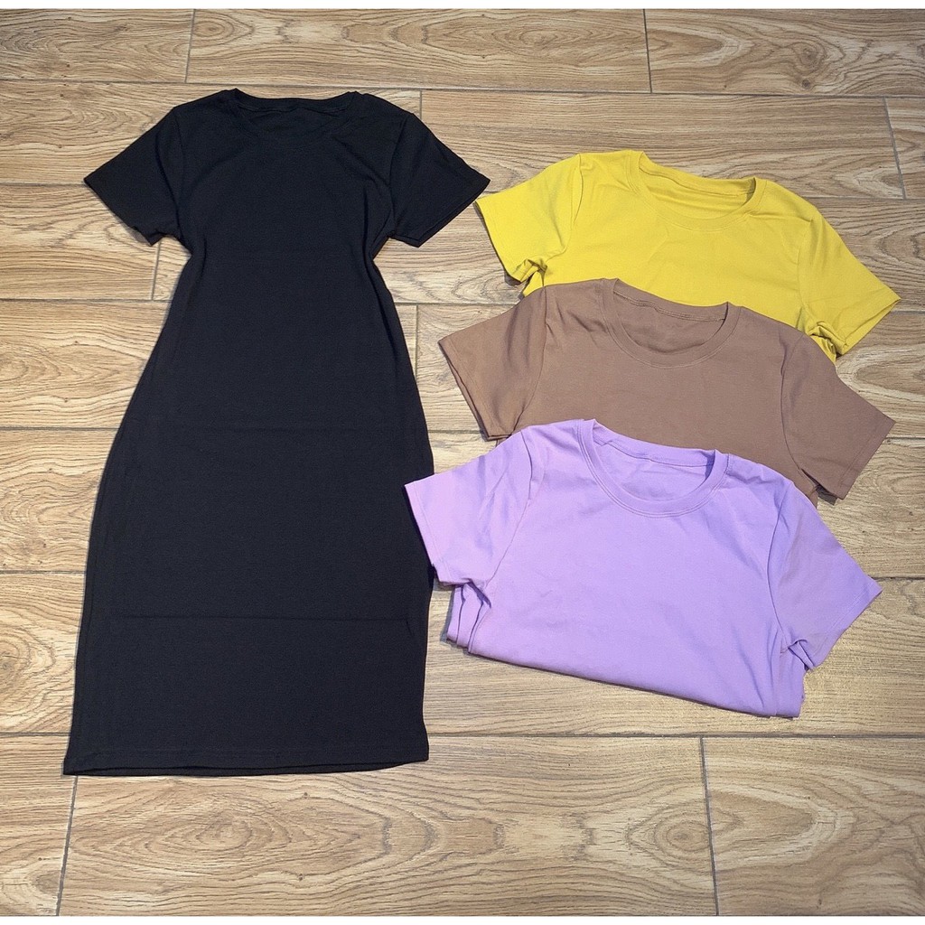 Đầm ôm body cổ tròn tay ngắn chất thun bozip siêu co dãn cực đẹp (ảnh thật) | BigBuy360 - bigbuy360.vn