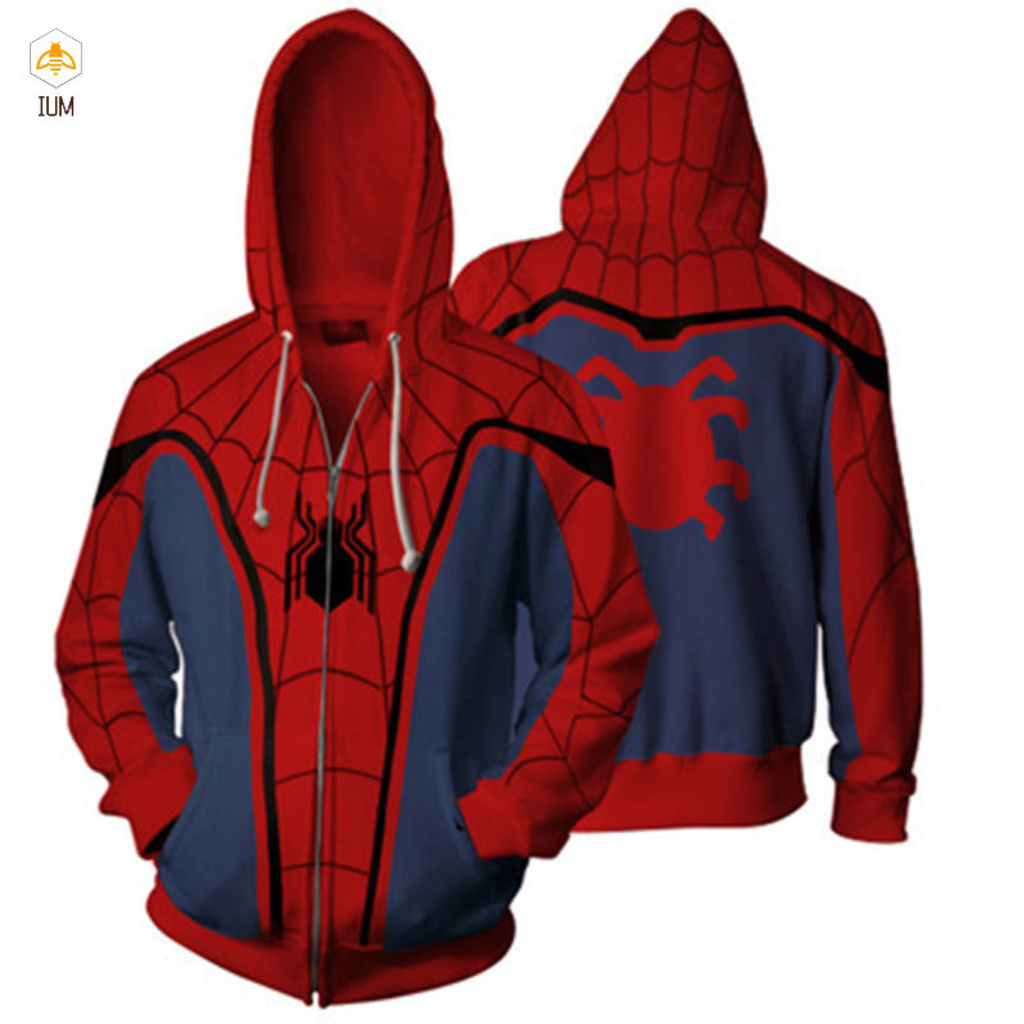 IUM Bé Áo, Áo Hoodie 3D Người Nhện, Áo Thun Áo Nỉ Dài Tay Cho Bé Trai Trẻ Em-168