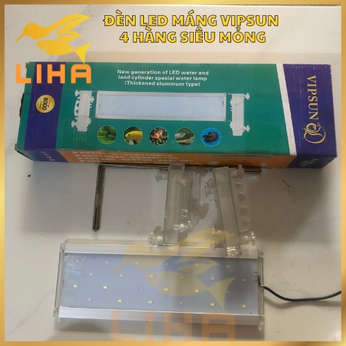 Đèn Led Máng Vipsun 4 Hàng Siêu Mỏng 3 Chế Độ Màu Siêu Đẹp Cho Hồ Cá, Hồ Thuỷ Sinh