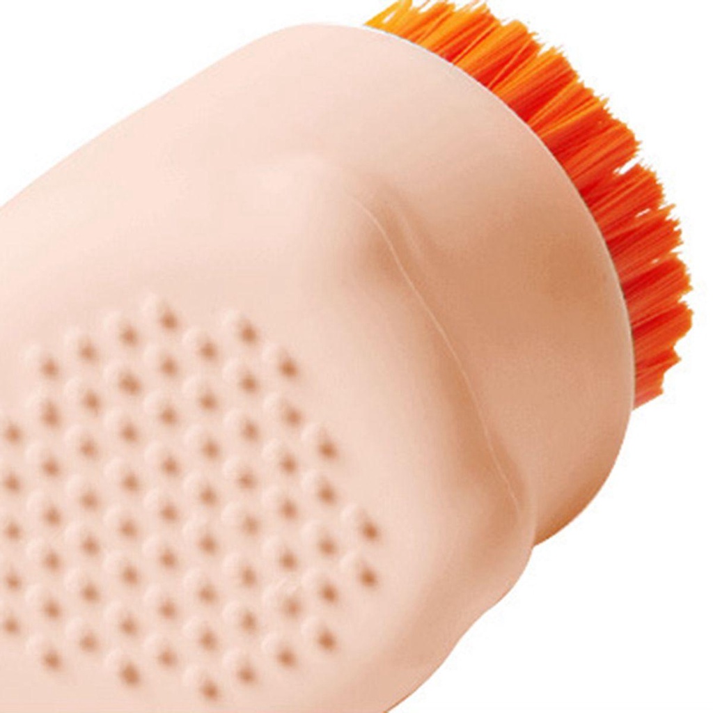 Bàn Chải Giặt Giày Bằng Silicon Lông Mềm Hình Khủng Long Đa Năng