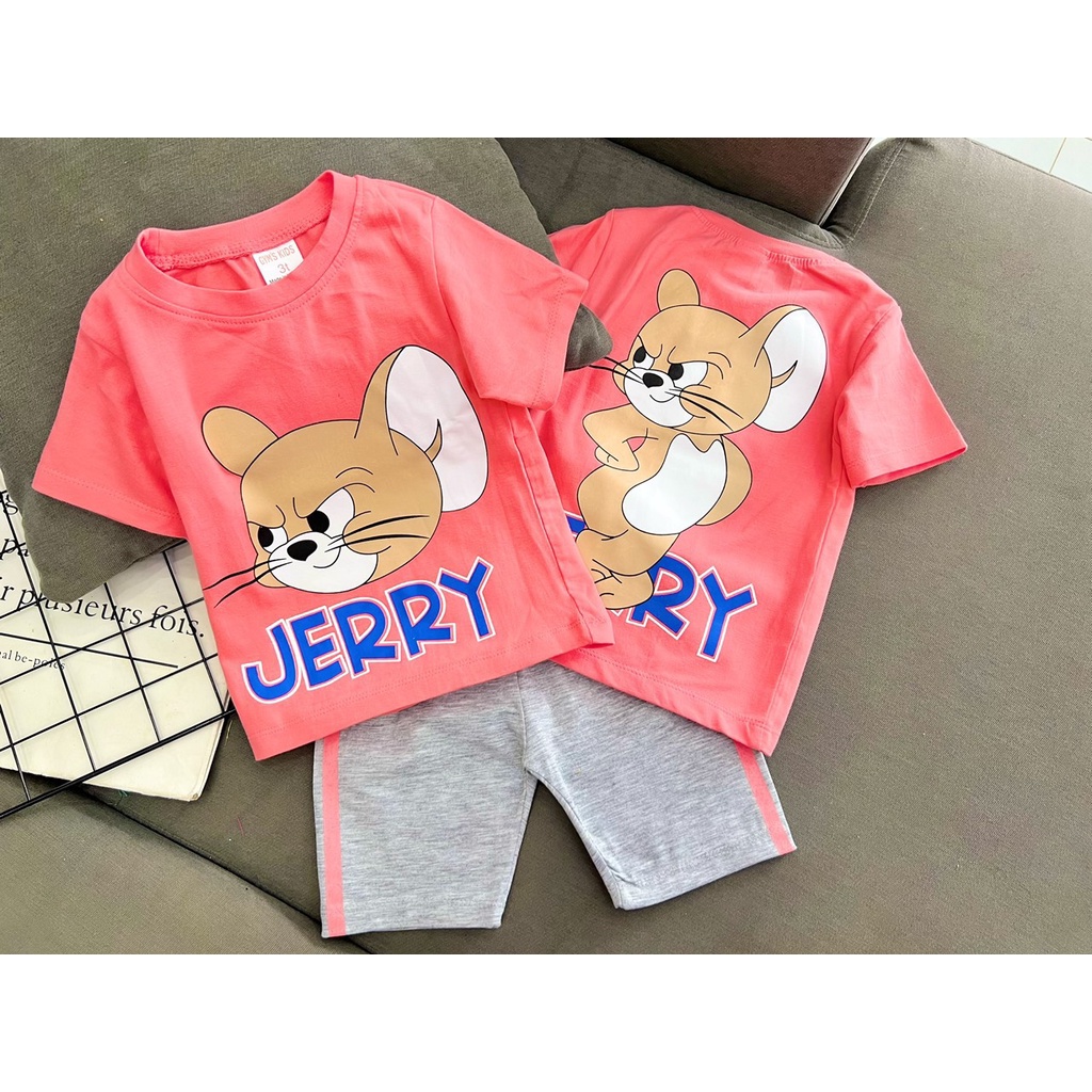 Đồ bộ bé gái size đại hình thú thun cotton 4 chiều JENNIE KIDS thấm hút mồ hôi tốt J404