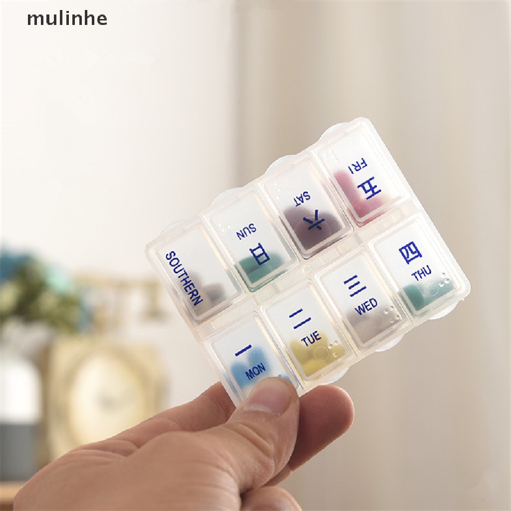 Hộp Đựng Thuốc Viên 7 Ngày 8 Ngăn Nhỏ Gọn Tiện Dụng