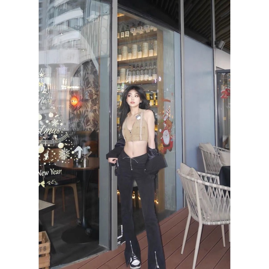 Áo Denim Không Tay Thời Trang Quyến Rũ Cho Nữ