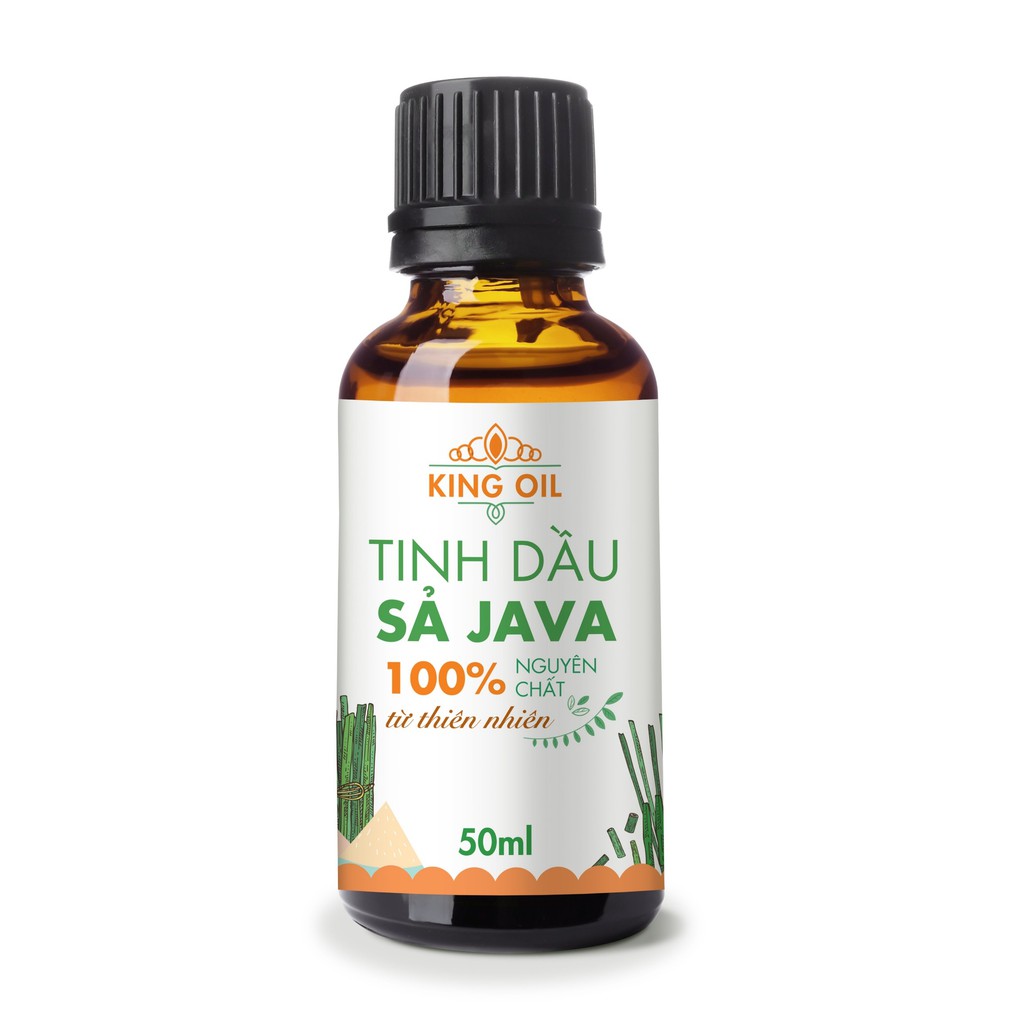 Tinh dầu sả java nguyên chất Organic từ thiên nhiên, thơm phòng, thư giãn, đuổi muỗi, giải cảm - KingOil