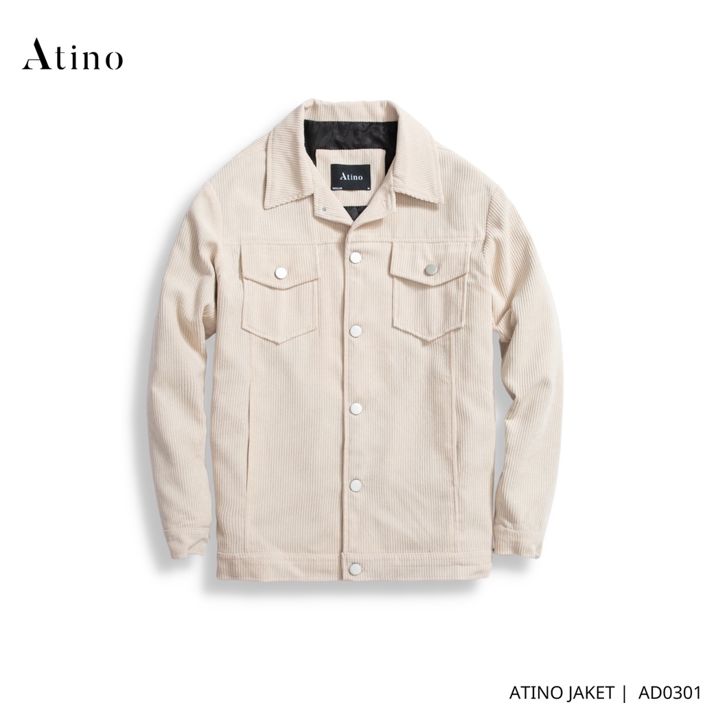 Áo khoác nam NUTA  ATINO phong cách retro vải nhung tăm lót gió dáng cổ điển form regular AD0301