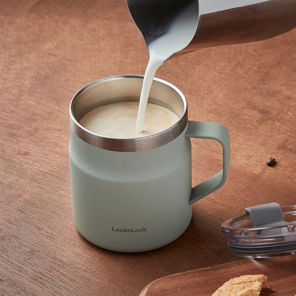 Cốc giữ nhiệt để bàn METRO MUG LHC4219 Lock&lock, dung tích 475ML, 3 màu pastel