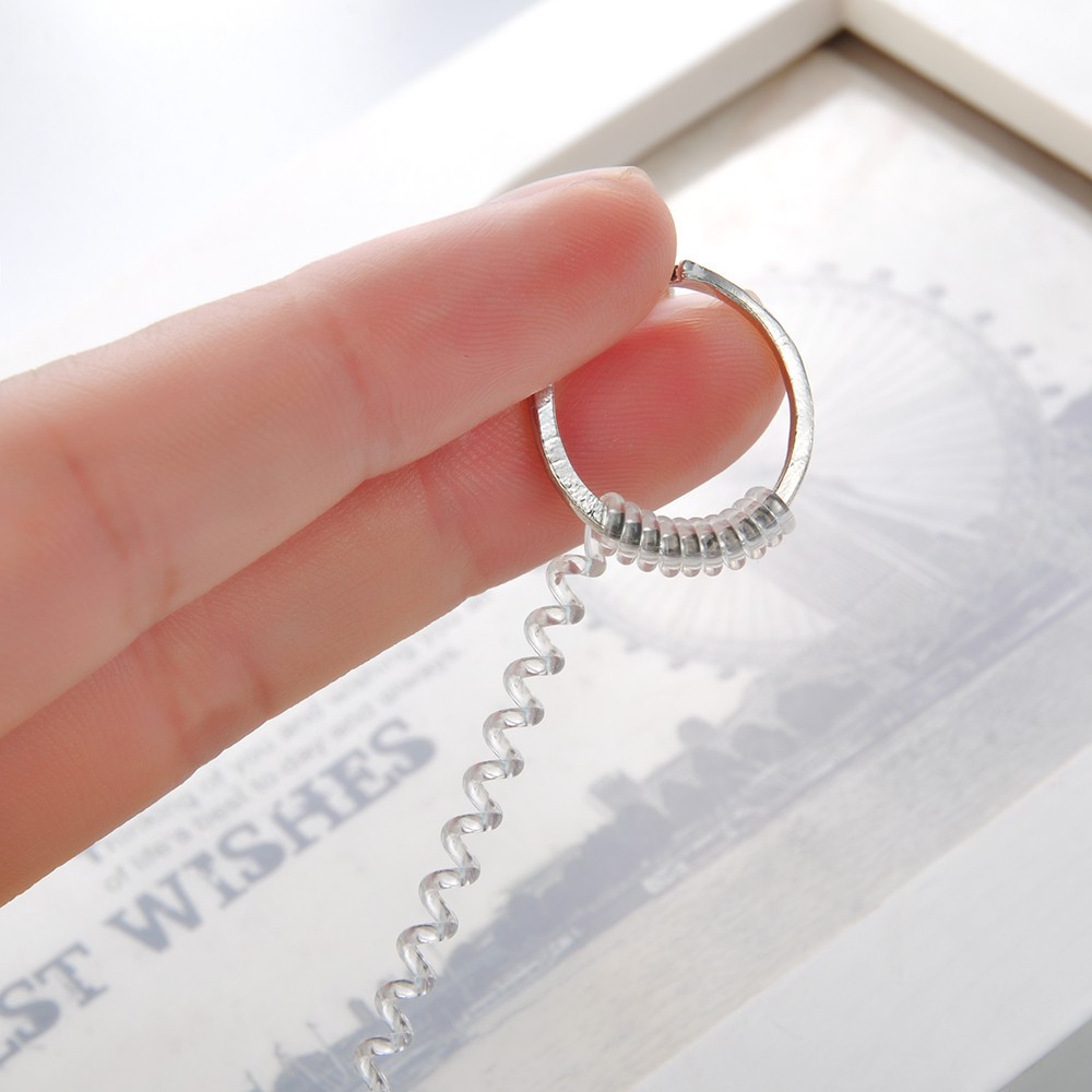 Bộ 12 dây điều chỉnh nhẫn bằng nhựa trong suốt đầy tiện lợi