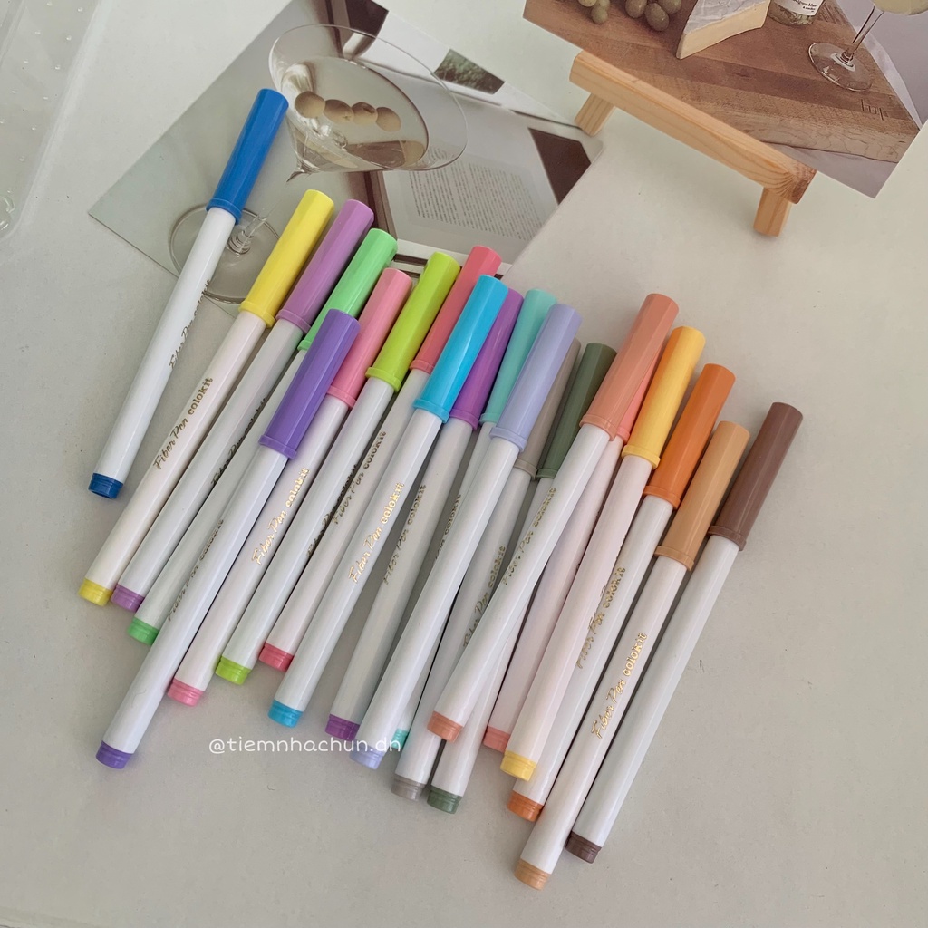 SET 20 BÚT PASTEL FIBER PEN MỚI MÀU KẸO NGỌT  - Tiệm nhà Chun