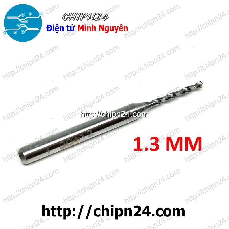 [1 CÂY] Mũi khoan mạch in CNC HỢP KIM 1.3mm (Mạch điện tử, PCB)