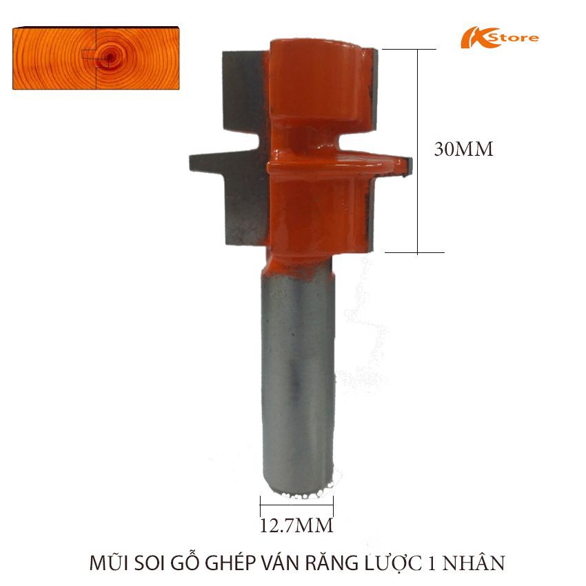 MŨI SOI GỖ GHÉP VÁN RĂNG LƯỢC 1 NHÂN - MŨI PHAY GỖ ÂM DƯƠNG cao cấp