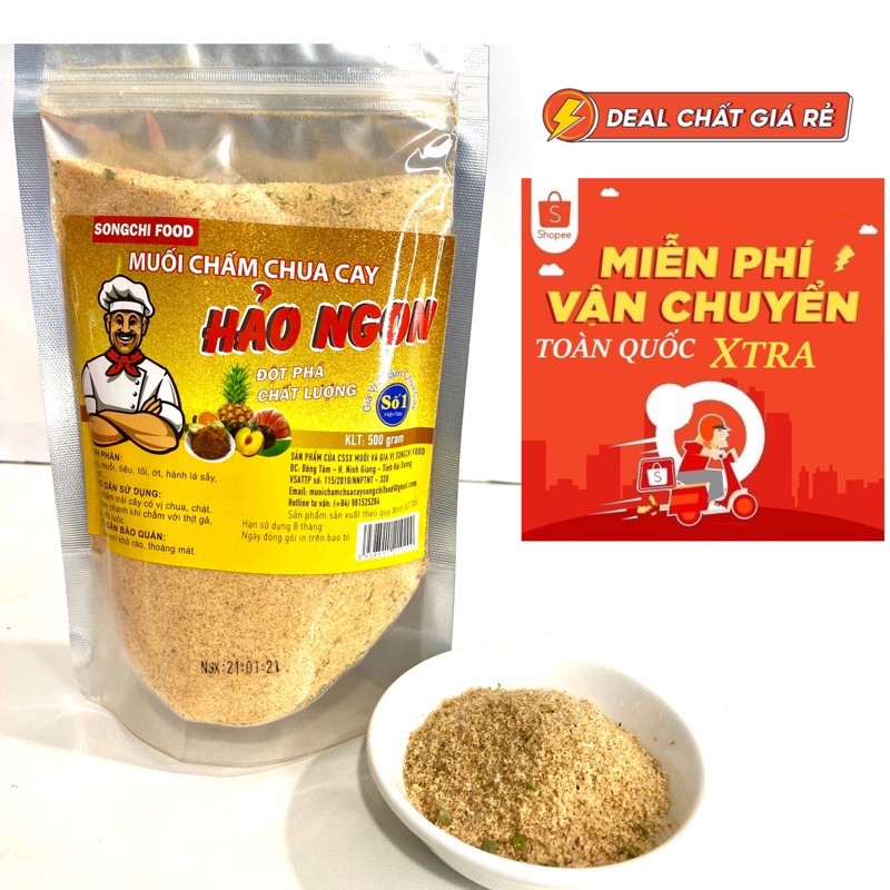 [ 500gram ]  Muối chấm chua cay hảo hảo-  songchi food