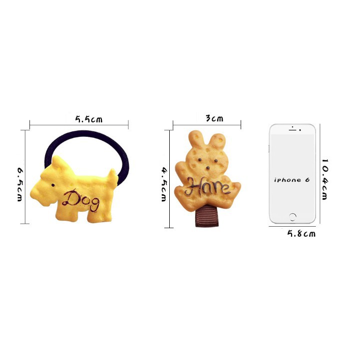 Dây buộc tóc bánh quy - kẹp tóc bánh quy đáng yêu cho bé  Duashop