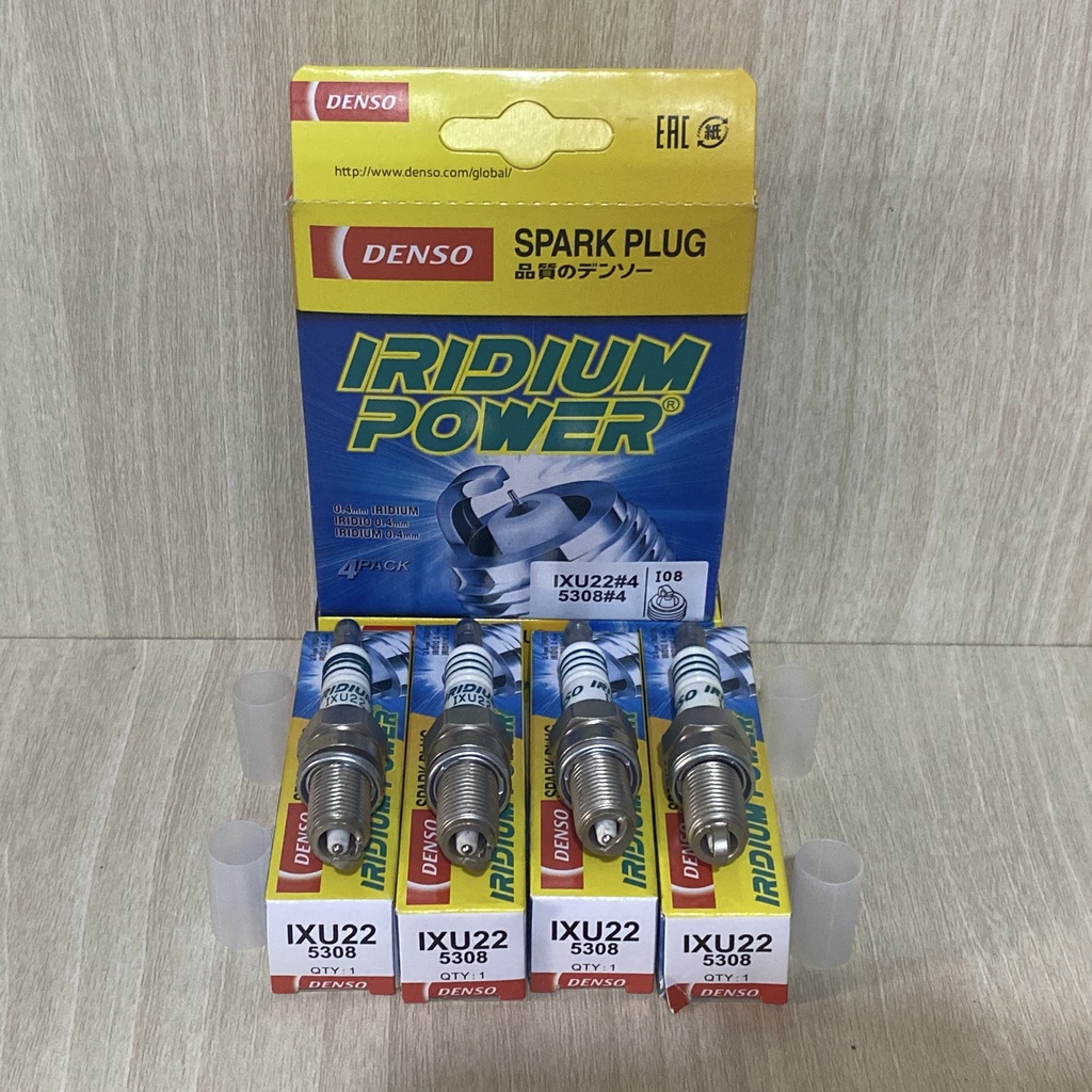 Bộ 4 Bugi Denso Iridium Chính Hãng Mã IXU22 Xe Spark Daewoo Gentra Maztiz Terios  Suzuki Ertig Carry Swift XL7 Avanza