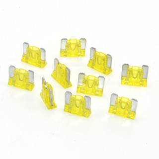 Bộ 10 cầu chì dùng cho Ô tô / Xe máy size Mini 10x11mm (Loại 20A)