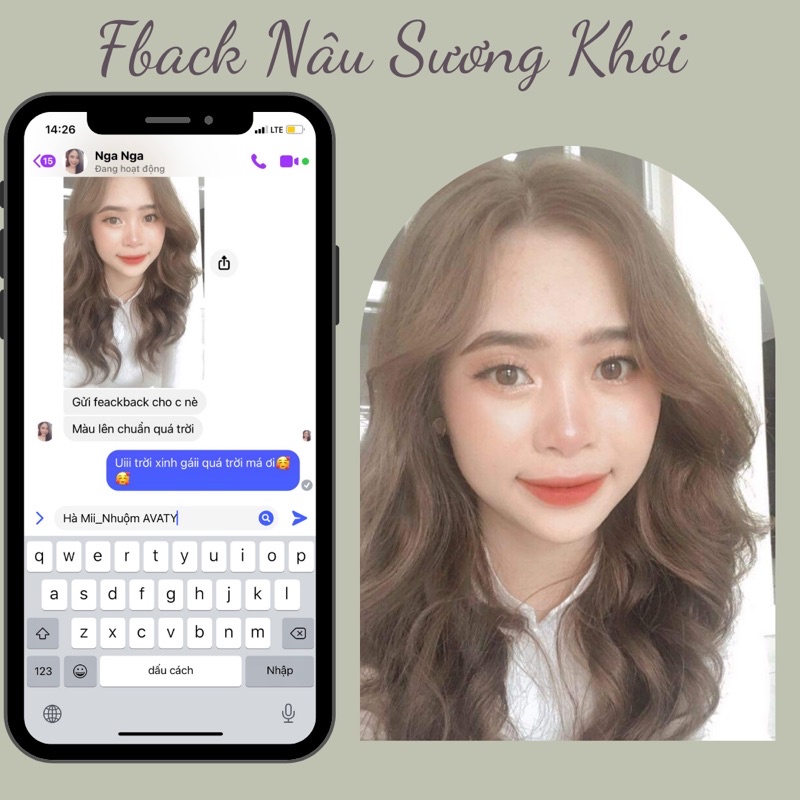 THUỐC NHUỘM NÂU SƯƠNG KHÓI hàng AVATY