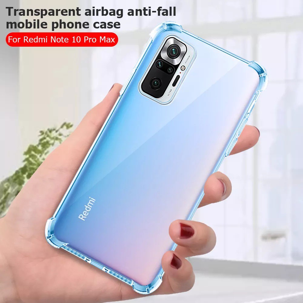 Ốp lưng Redmi Note 10 Pro dẻo trong lồi 4 góc hạn chế ố vàng ôm máy bảo vệ camera
