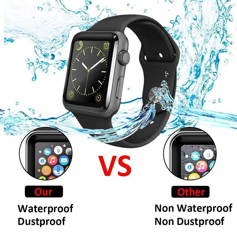 Kính Cường Lực Cong 3d Bảo Vệ Màn Hình Cho Đồng Hồ Thông Minh Apple Watch Series 5 &amp; Series 4 3 2 1 / Hd Kích Thước 40mm 44mm 38mm 42mm